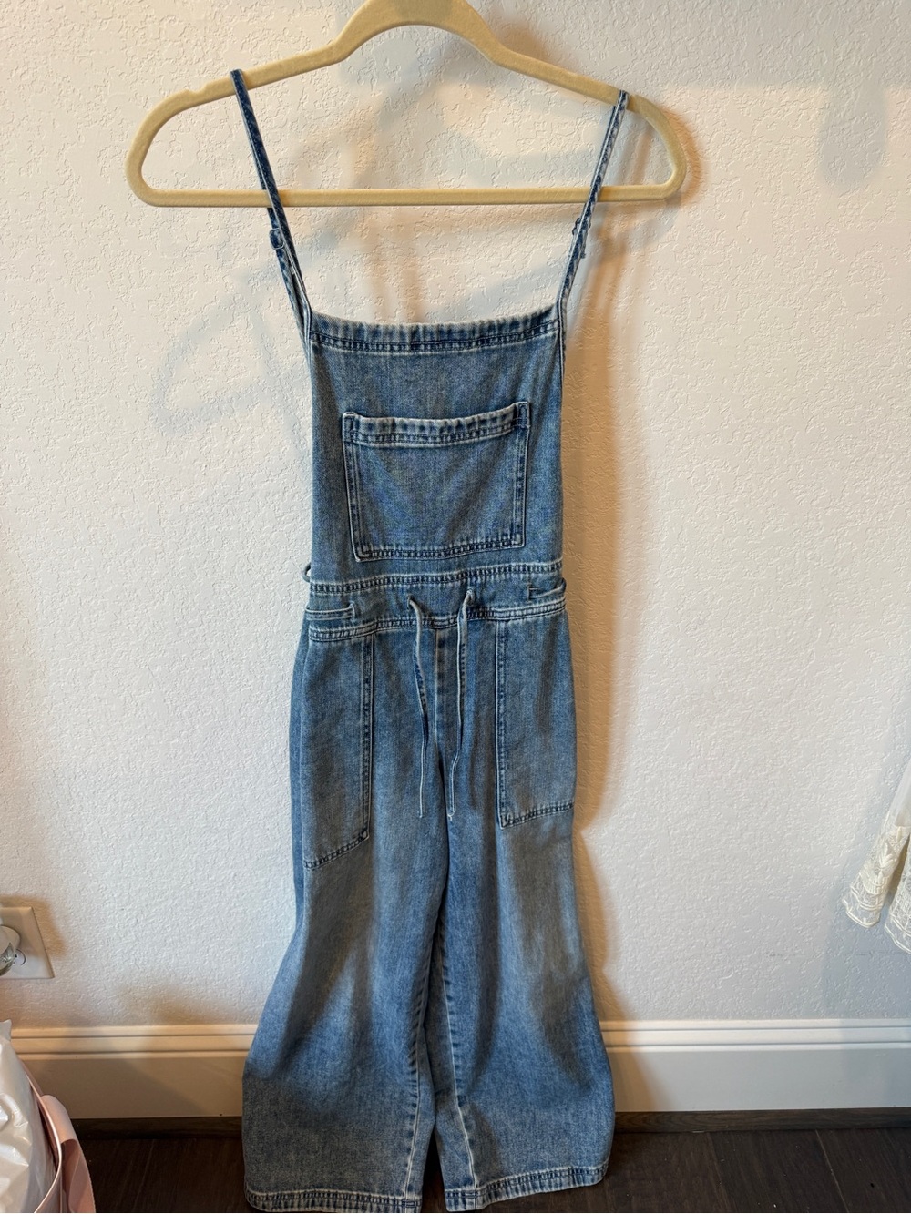 Lace Through Denim Overalls / Wide-Leg Utility Jumpsuit